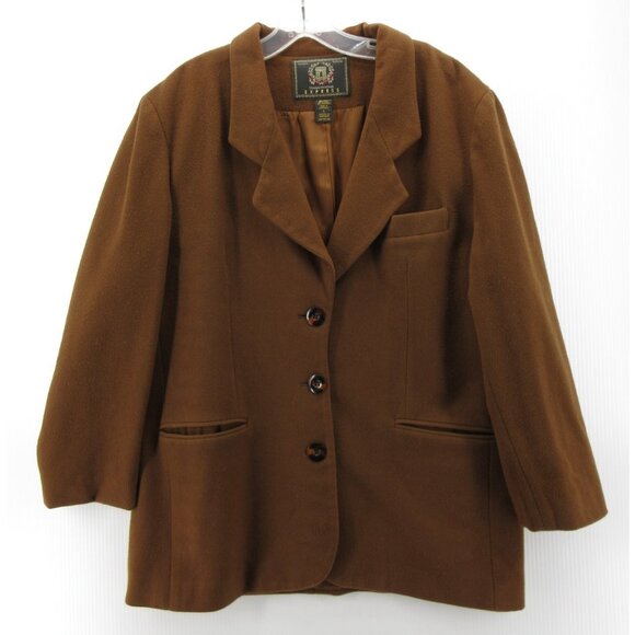 VINTAGE Express Blazer Large Wool Cashmere Blend Jacket Coat 80s 90s - Picture 1 of 10